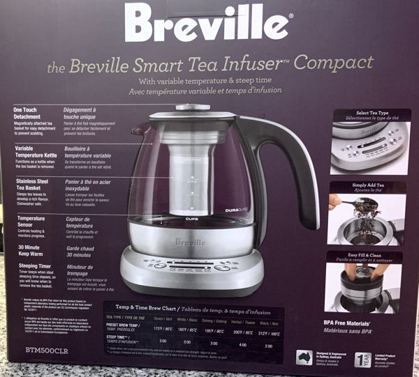 Breville Smart Tea Infuser Compact Tea Maker 